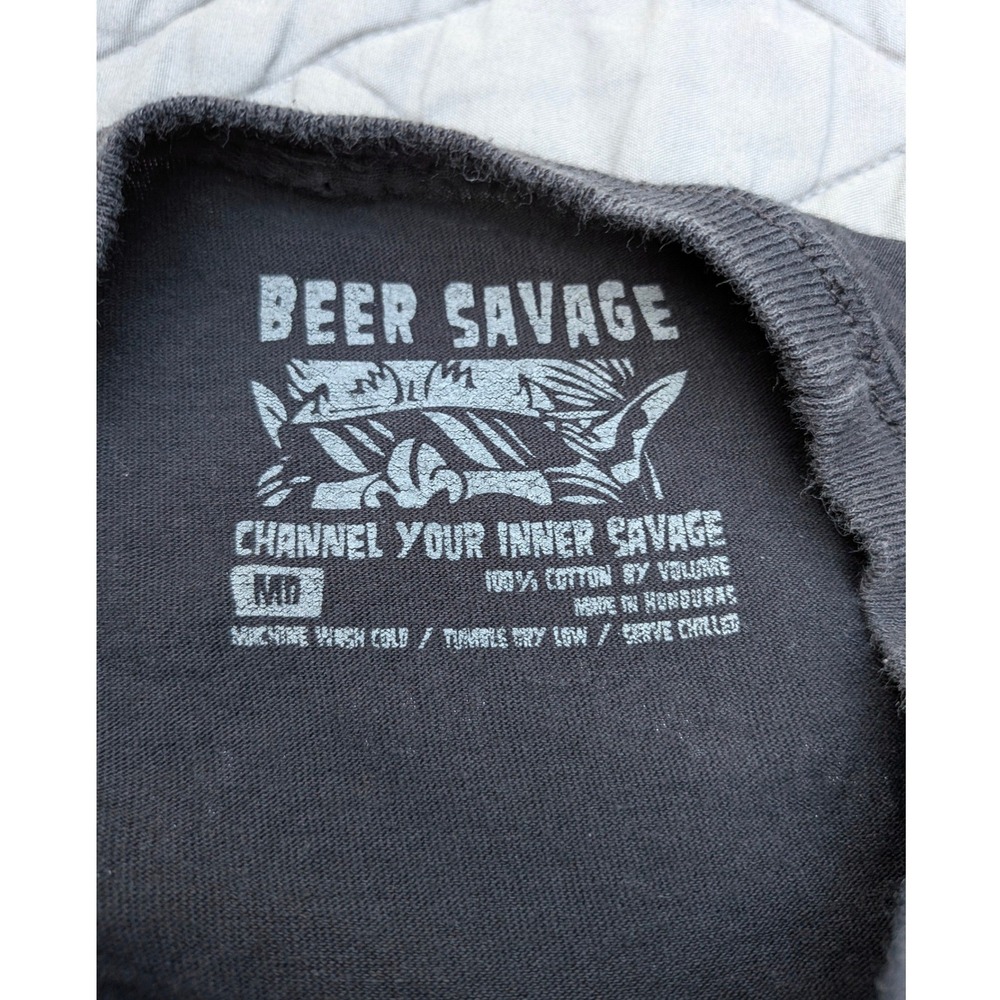 Beer Savage Hit The Bar Graphic Golf T Shirt Black Tee - Picture 4 of 4
